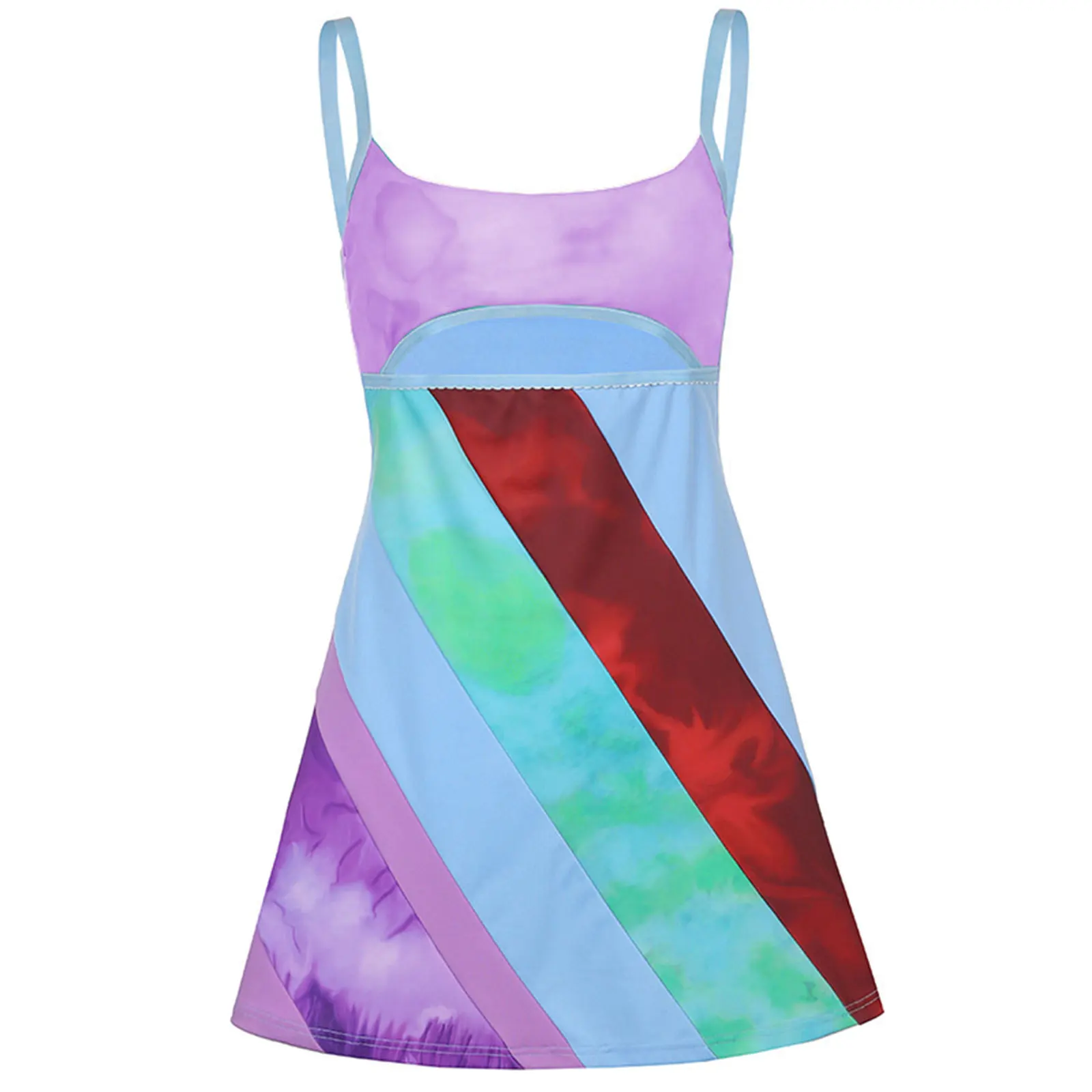 New Women's Casual A-Line Suspender Dress