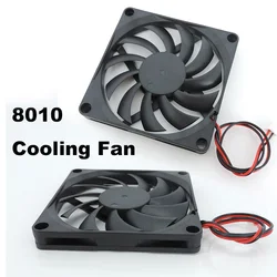 8010 DC5V 12V 24V ventilador de refrigeración sin escobillas para piezas de impresora 3D Reprap enfriador de CC 80x80x10mm ventilador de plástico H2