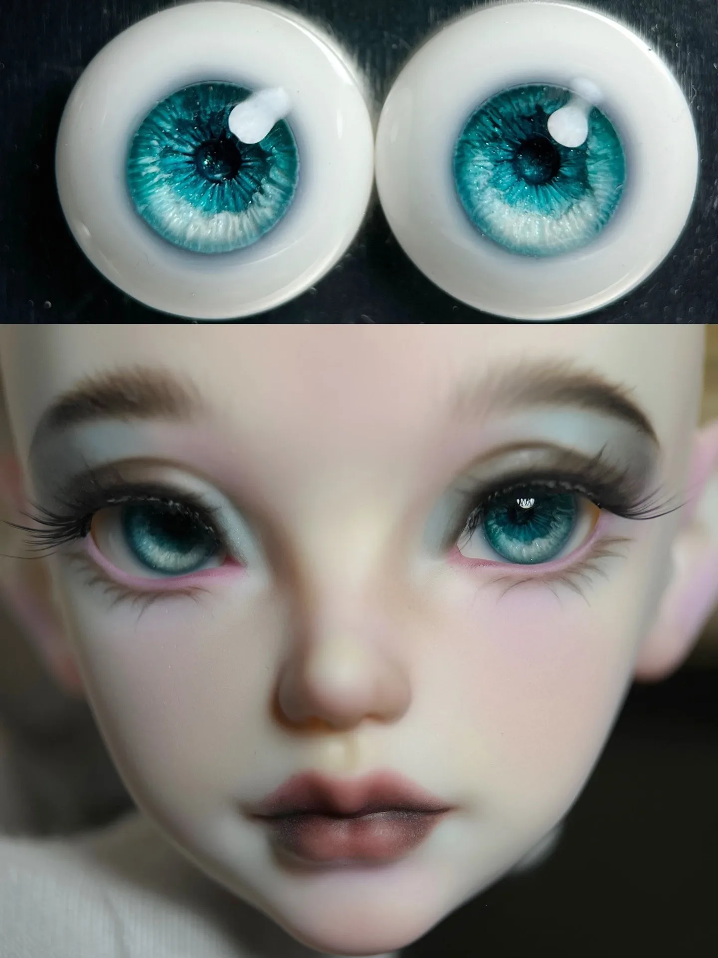 Resin Chromatic Circle Craft Eyes，Beauty 1/3 1/4 BJD Doll Safety Eyeball 1 Pair