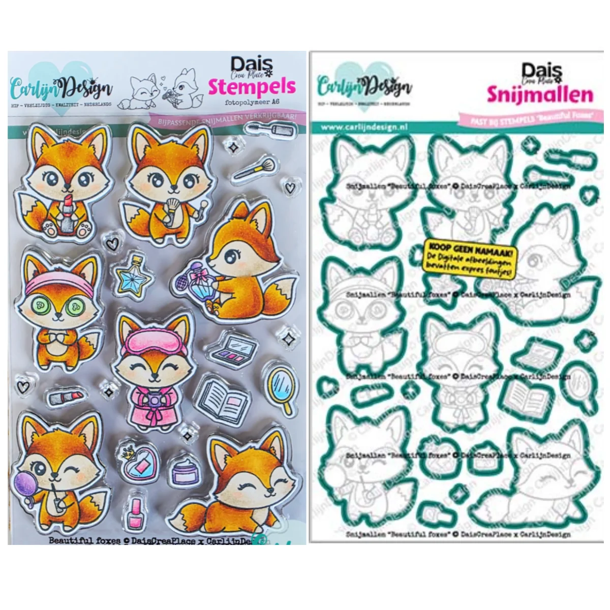 Plant Foxes Parfum Cadeau Metalen Stansmessen Clear Stempels Stencil Hot Foil voor DIY Decoreren Scrapbook Papier April 2026 Nieuw