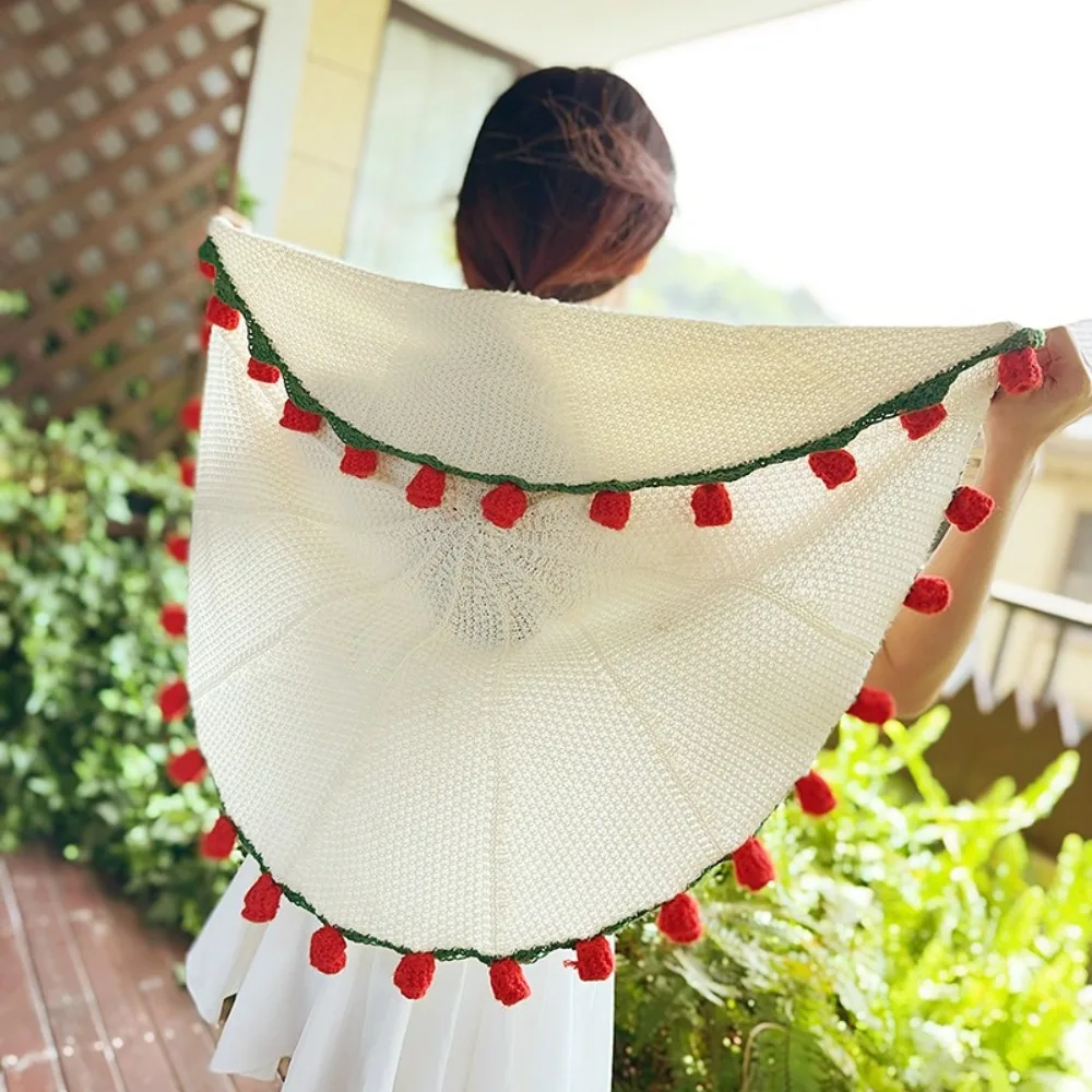 

Fake Flower Crochet Rose Bouquet Blanket Fashion Finished Knitted Flower Blanket DIY Craft Rose Nap Blanket Birthday Gift