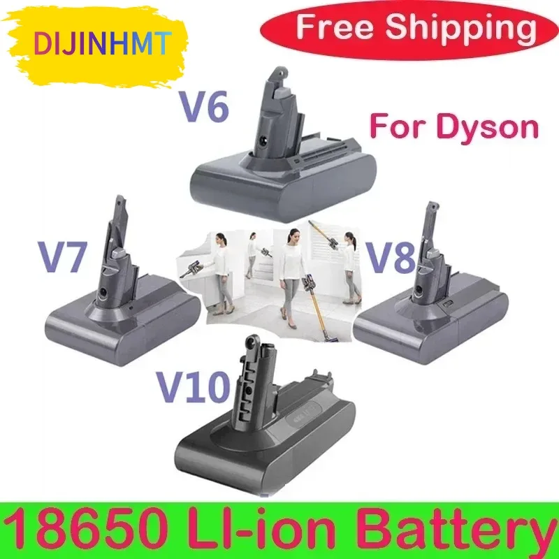 

Оригинальный литий-ионный аккумулятор 2025 21,6 В, 28000 мАч для Dyson V6/V7/V8/V10 DC62 DC74 SV07 SV09 SV03 965874-02, аккумулятор для пылесоса L30