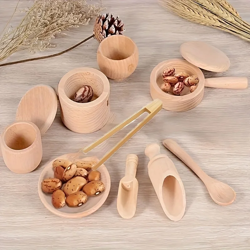 Sensory Enlightenment and Puzzle Simulation Kitchen,  Home Experience Toys, Early Education Wooden Toys,Christmas Gifts