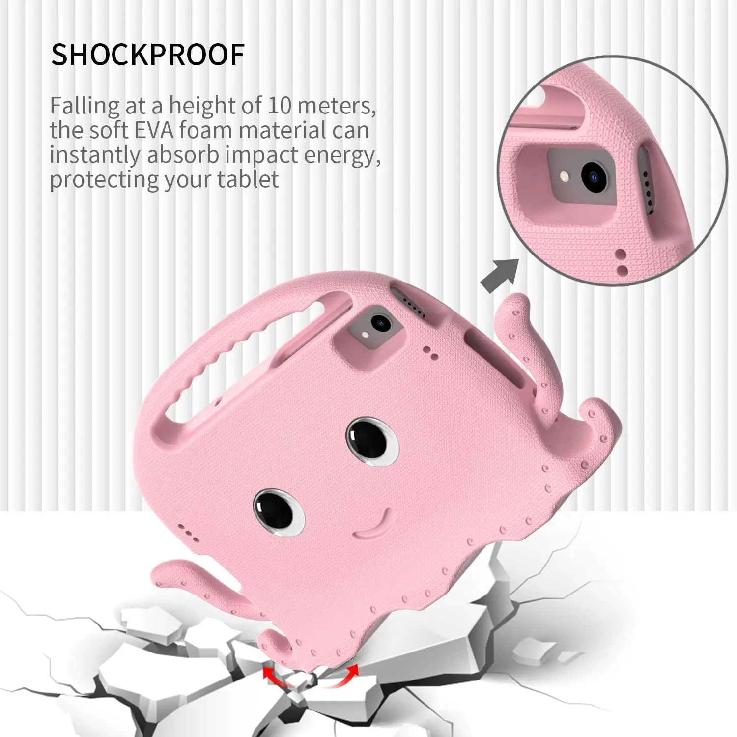 Custodia per bambini EVA per Lenovo Xiaoxin Pad 10.6 TB-125F/128F Tablet Cover Tab M10 Plus 3rd Gen 10.6 TB328FU M8 Maniglia antiurto Funda