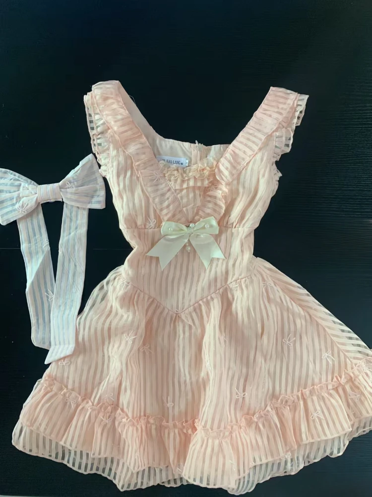 

Fashion Sweet Elegant New Bow Dress Women Design Chic Pretty Solid Off Shoulder Sleeveless Dresses Kawaii Lovely Short Dresses