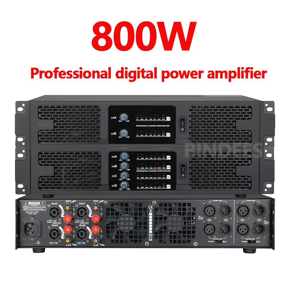 

2/4Channel Professional Amplifier for Party Music Background System Outdoor Performance Stage KTV Church Professional High Power