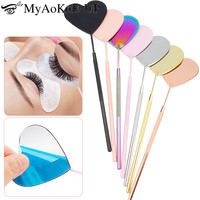 1pcs Heart Shape Eyelash Extension Mirror Magnify Long Hand Mirror For Checking False Lash Tech Supplies Accessories Makeup Tool