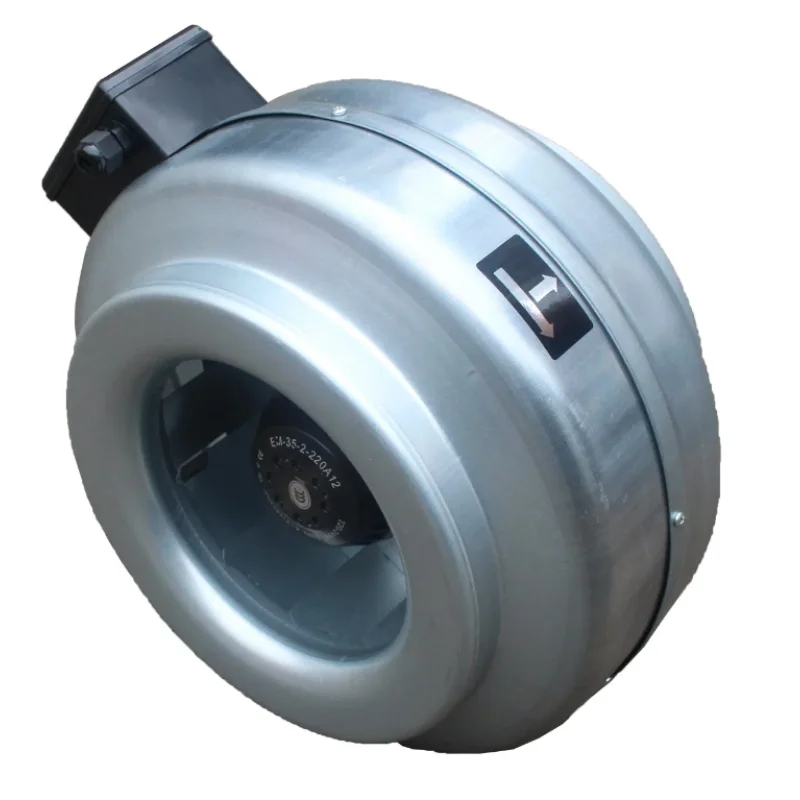 

Efficient Centrifugal Pipe Fan With High Air Speed Heat Resistant Free Standing Mounting Stainless Steel Blades 220V Motor