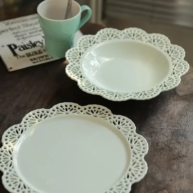 

High End 3d Ceramic Desserts Fruit Plates Breakfast Plate Cute Salad Yogurt Bowls Girls' Christmas Birthday Gifts Kitchen Supply