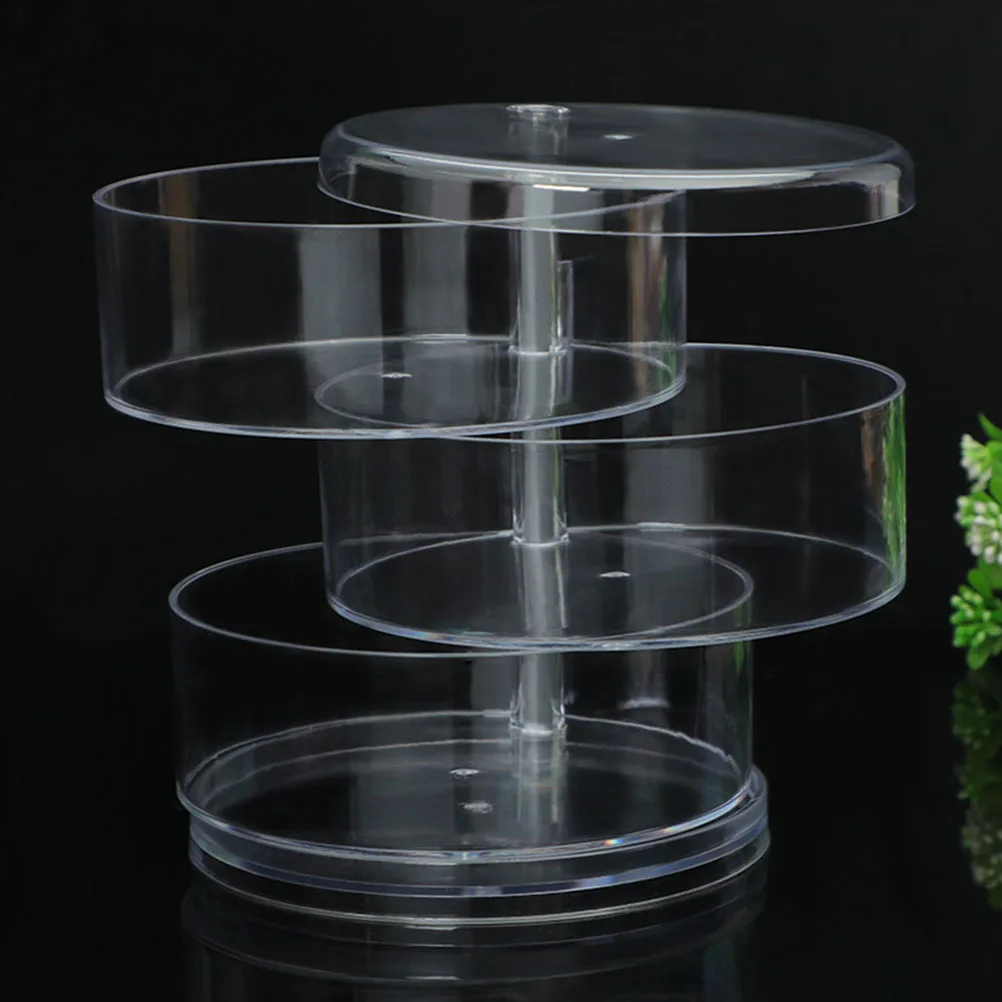 

1Pcs Multi-Layer Rotating Jewelry Storage Box Transparent Desktop Organizer Makeup Cosmetics Storage Case Jewelry Display