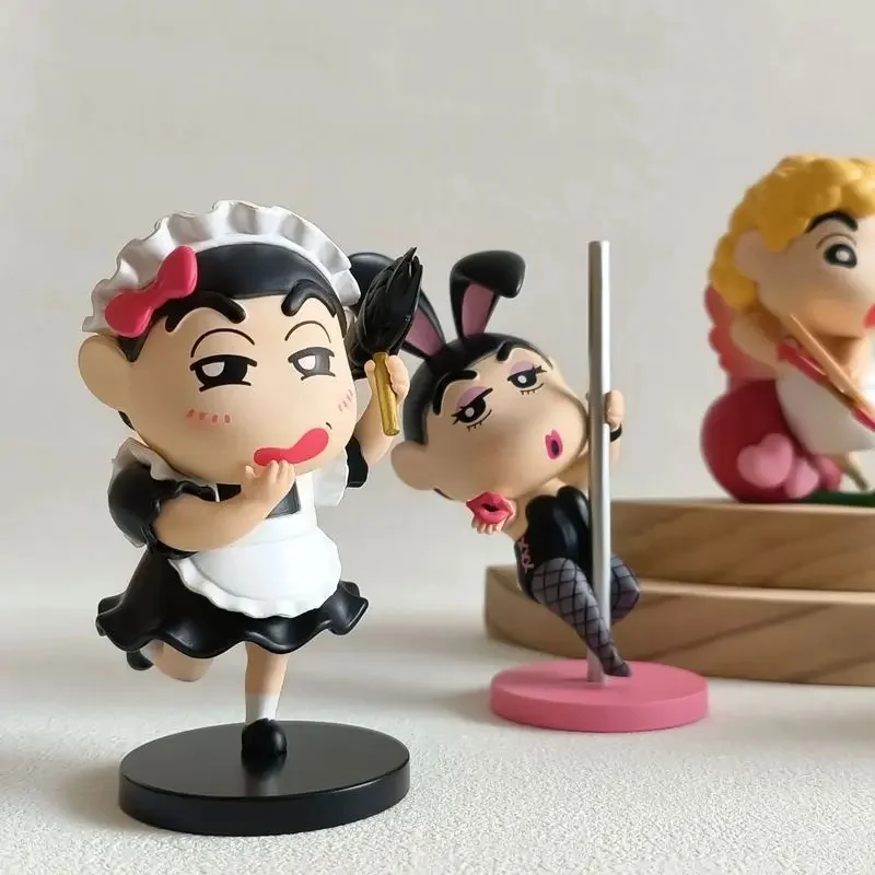 New Crayon Xiaoxin Blind Box Home Decorations Girls Children 6 Funny Cosplay Cupid Bunny Girl Funny Cute Figurine Gifts Desktop