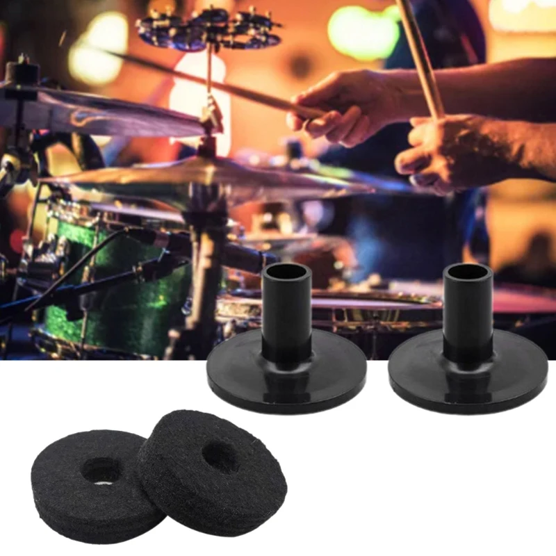 

4pcs Cymbal Sleeves Plastic Drum Sleeve Cymbal Stand Sleeves For Percussion Drum Set Parts