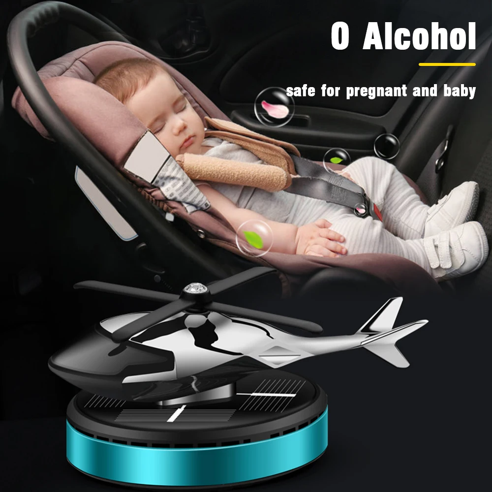 Car Air Freshener Perfume Diffuser Helicopter Solar Air Purifer Propeller Deodorant Freshener Car Interior Ornaments Parts