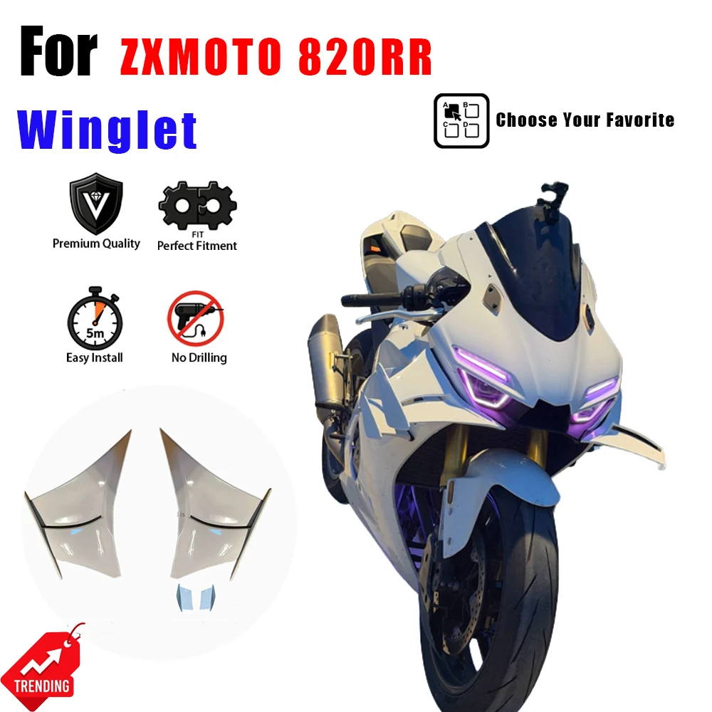 Modified Winglet Side Air Deflector Bigger Wider Racing High Performance Motorcycle Premium Durable Replacement For ZXMOTO 820RR