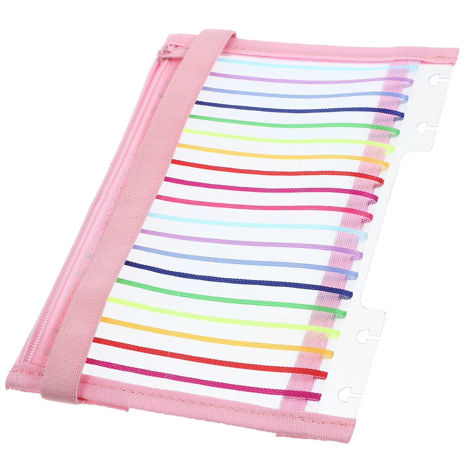 

Zipper Bag Notebook Pocket Daily Use Cover Accessories Loose Leaf Pink Binder Pockets