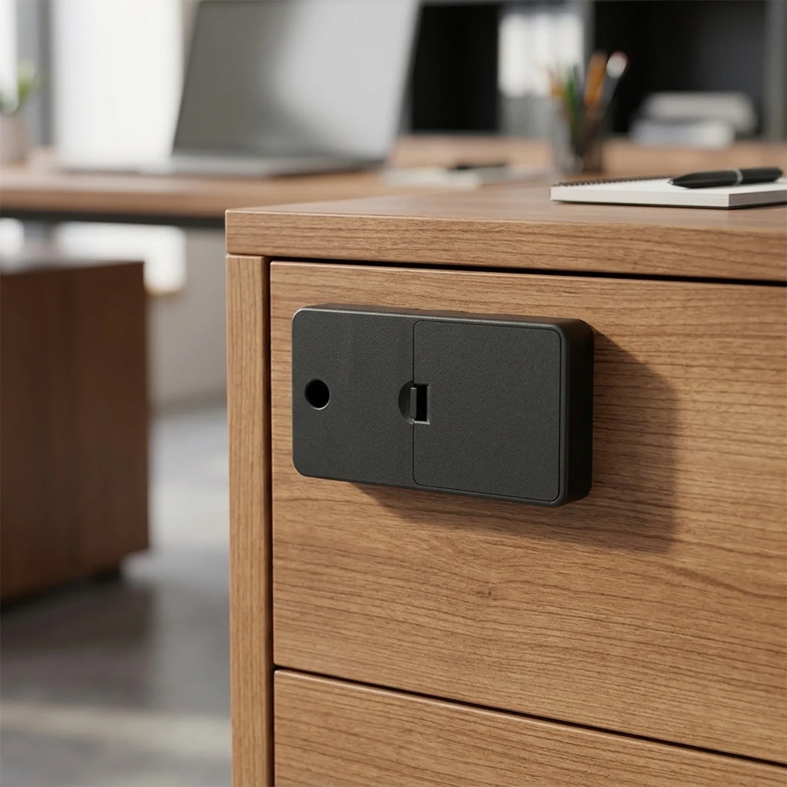 Rechargeable Fingerprint and Password Drawer Lock Suitable for Office Cabinets Nightstands Shoe Cabinets and Home Furniture