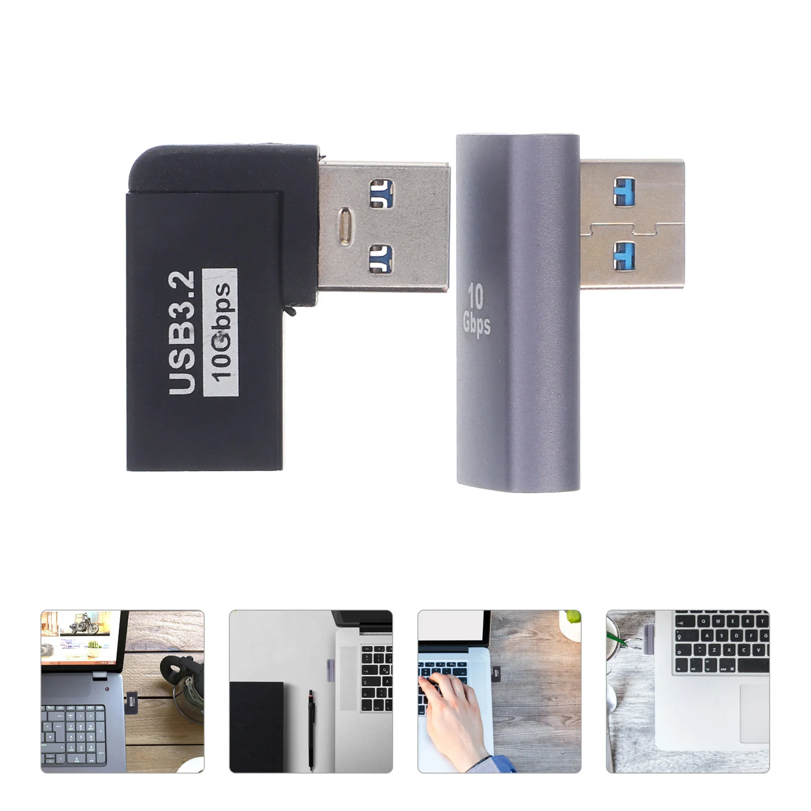 

2Pcs 90 Degree USB Adapter USB 3.0 Male to Female Angled Connector Upward Bending Design for Laptop Angled Adapter
