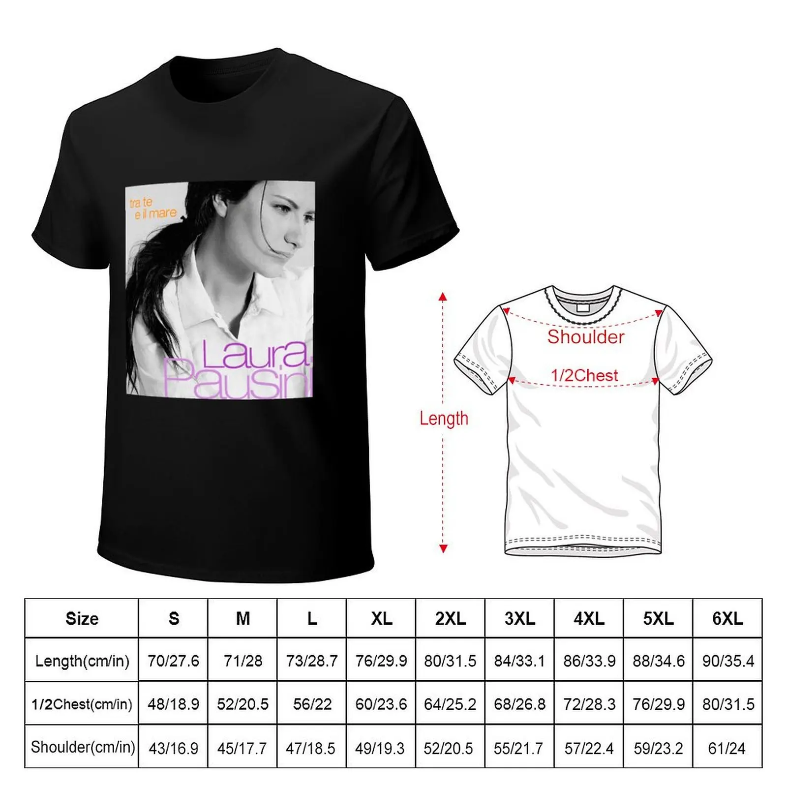 Laura Pausini tra te e il mare T-Shirt anime clothes anime t shirts t shirts for men cotton