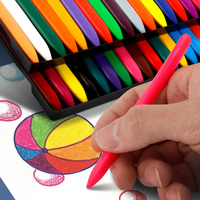 6/12 Color Triangle Crayon Safety Art Painting Colored Pencil Not Dirty Hands Crayon Student School Supplies Children's Toy Gift