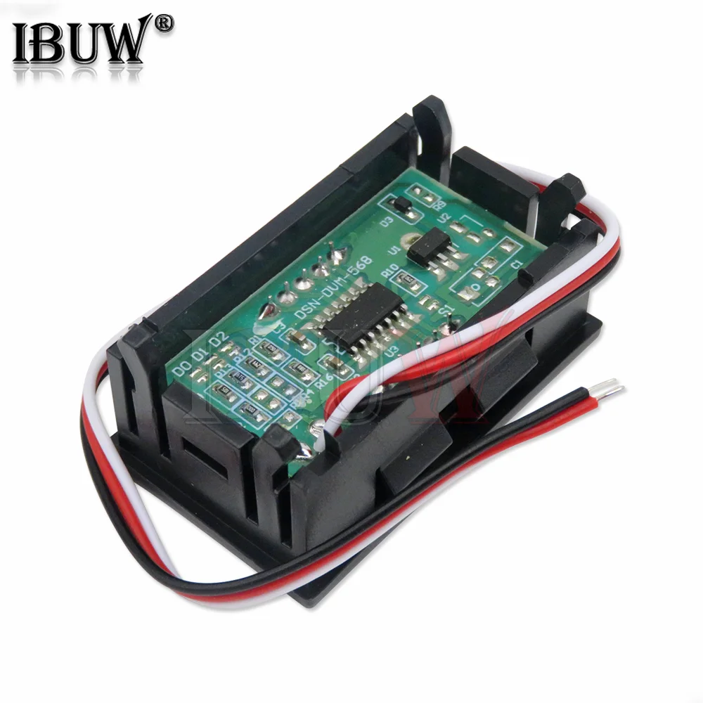 1PCS DIY Mini Voltmeter Tester Digital Voltage Test Battery DC 0-30V 3 Wires Red Green Blue for Auto Car LED Display Gauge