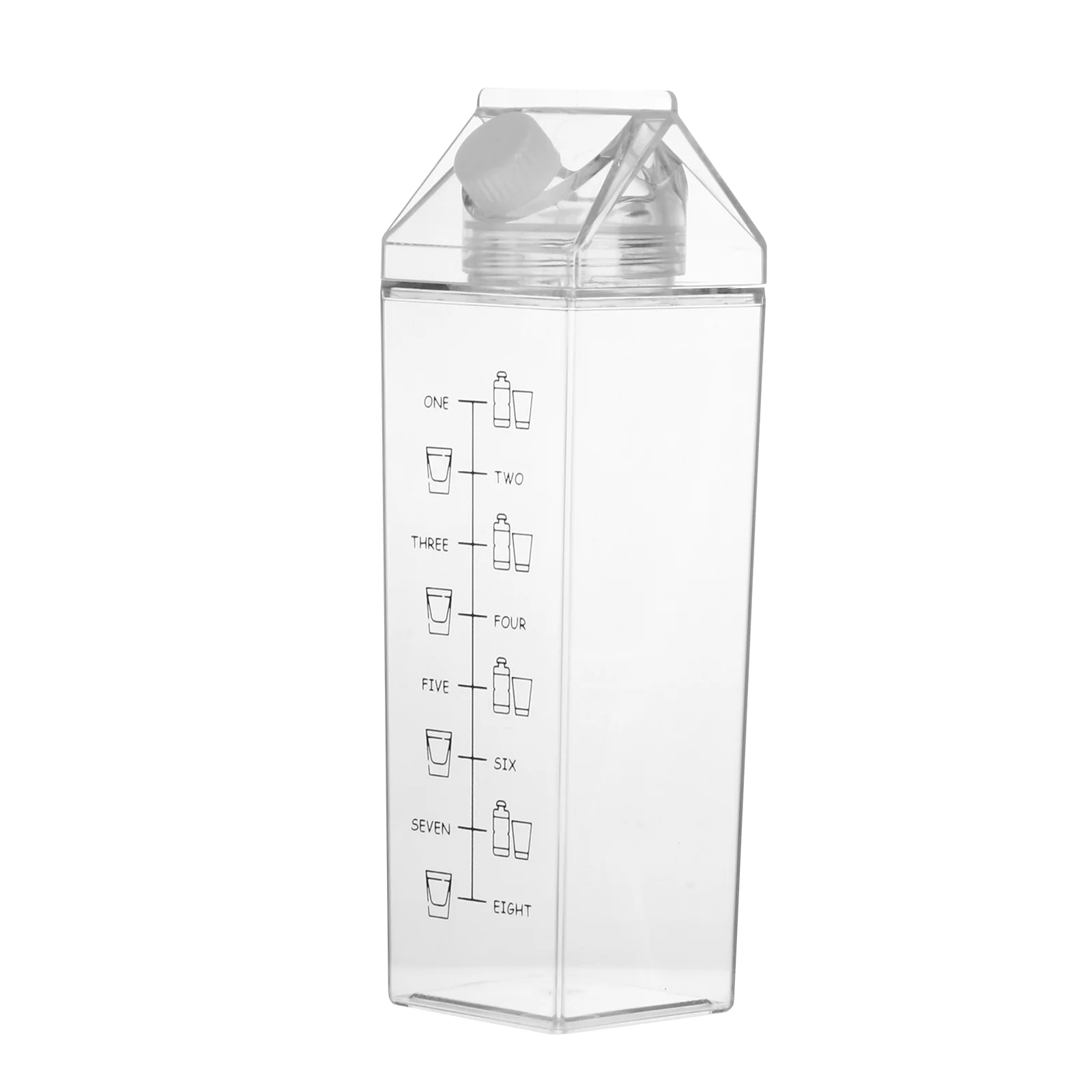 

Milk Bottle Unusual Cup Glass Water Jars Carton Measurements Beverage for Travel Drink