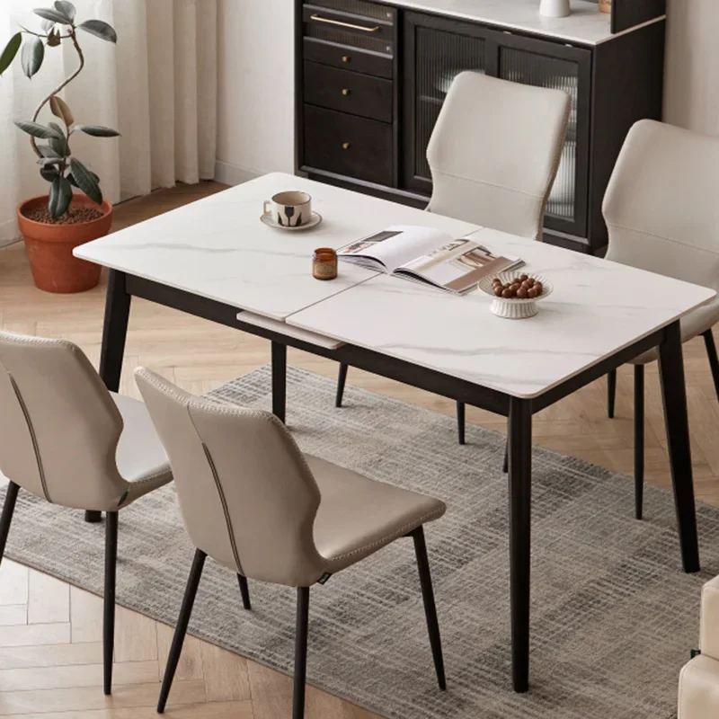 Home Kitchen Elegant Dining Tables Ceramic Table Extendable Slate Modern Rooms Restaurant Modern Rectangular Mesa Home Cafe image 3