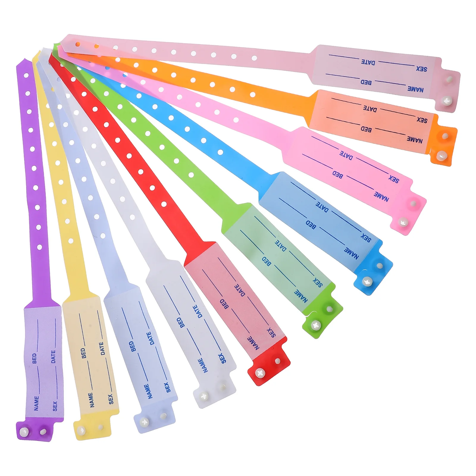 

100Pcs Hospital Wrist Identification Bands Waterproof Medical Id Bracelets Disposable Patient Admission Nursing Bands