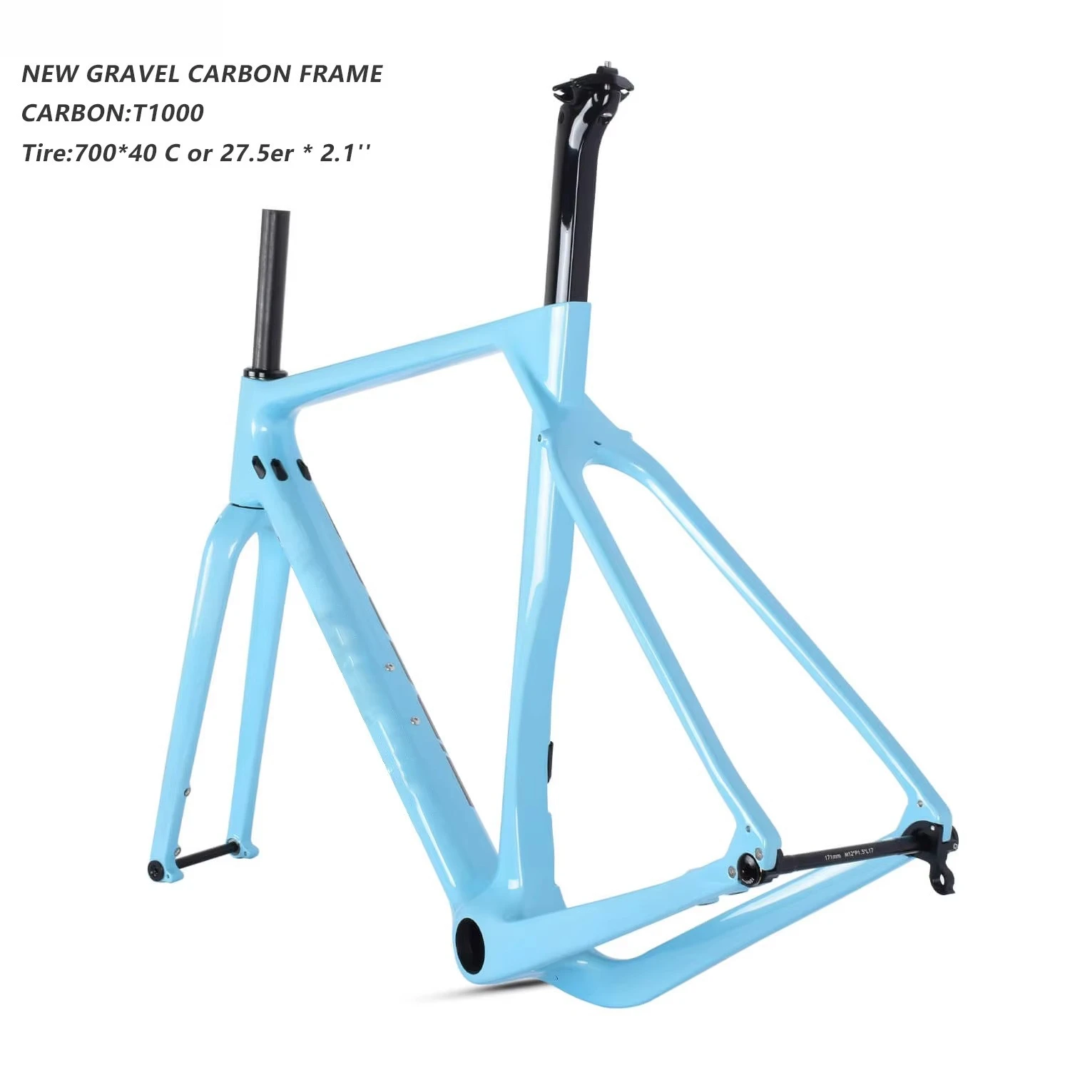 2025  UCI Carbon Fiber Bicycle Frame New Arrival 700c Alloy Rim 2*12 Derailleur Gravel Bike Frameset for Road Bicycles
