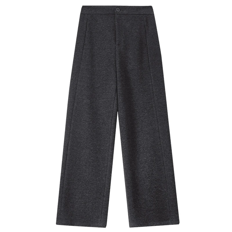 SENTUBILA gris pantalon femme pantalon 2025 automne automne décontracté Simple taille haute pantalon droit tempérament bas 144K58937
