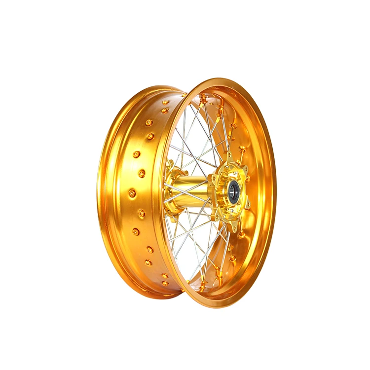 

Колеса для супермото для мотоциклов YZ/YZF125/250/450, высококачественные 17-дюймовые алюминиевые спицованные колеса, высокая производительность