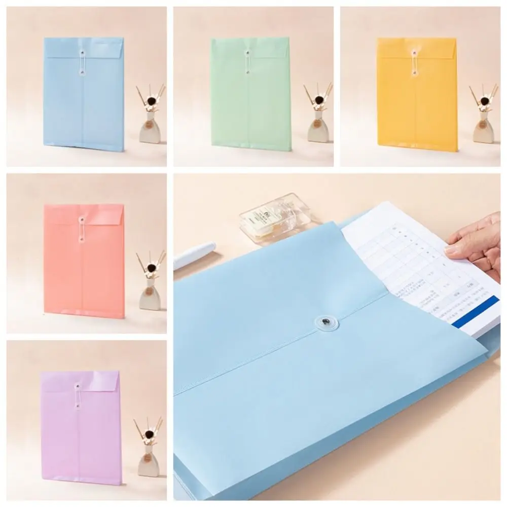 5 Color Document Organiser A4 PP File Folder Large Envelopes Paper Organizer A4 File Organizer Large Capacity Waterproof Receipt