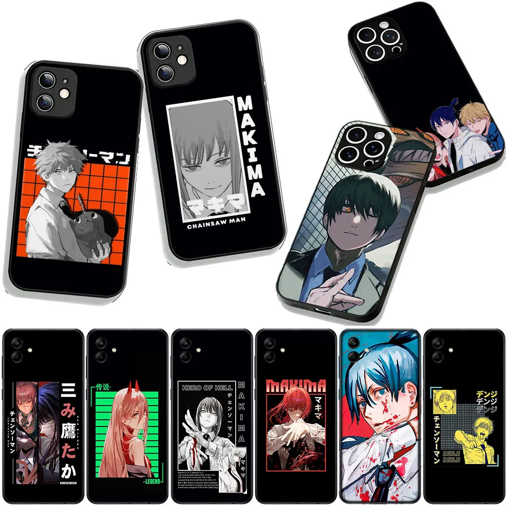 כיסוי עבור Samsung Galaxy S25 S24 S22 S23 FE Ultra Plus S7 A56 A05 A06 A15 A16 A25 A55 Makima Tatsuki Fujimoto Chainsaw Man Gir