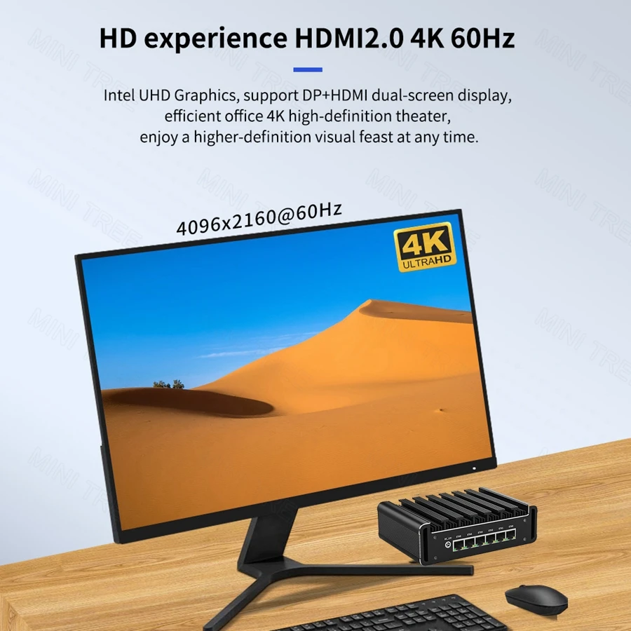 Mini PC industriale incorporato di 11a generazione Core i7-1185G7 I3-1115G4 16G 512G 6x2.5G LAN Mini firewall senza ventola Router morbido Ubuntu Win10