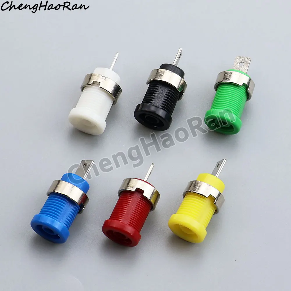 2/5 Pcs 4mm Banana Jack Weibliche Panel Mount Banana Buchse Binding Post Adapter Für 4MM Banana Stecker stecker Reparatur Ersetzen Teile – Detail 3