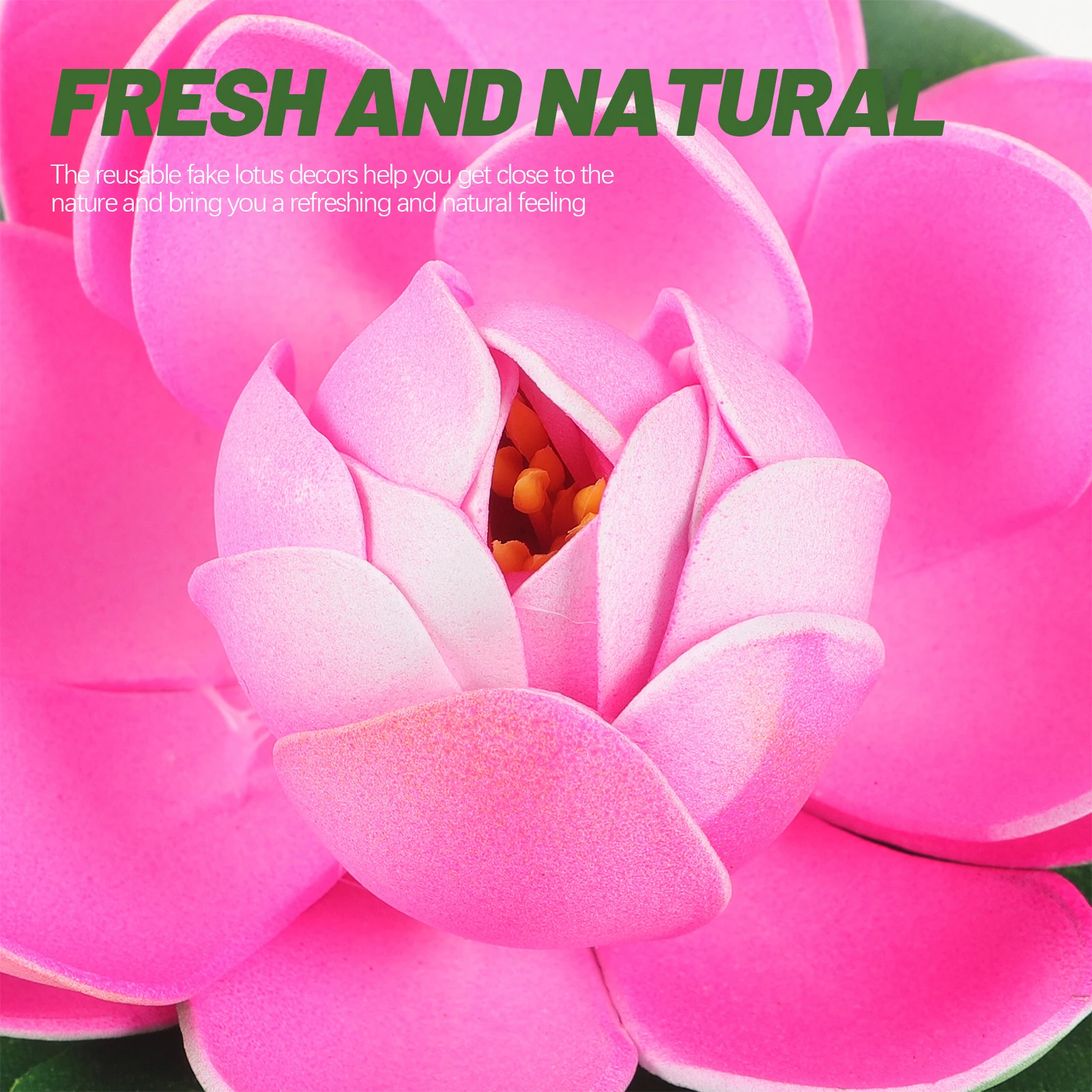 

5Pcs Lotus Flower Decor Artificial Simulation Floating Lotus Flowers Garden Pond Aquarium Decoration Floating Flowers