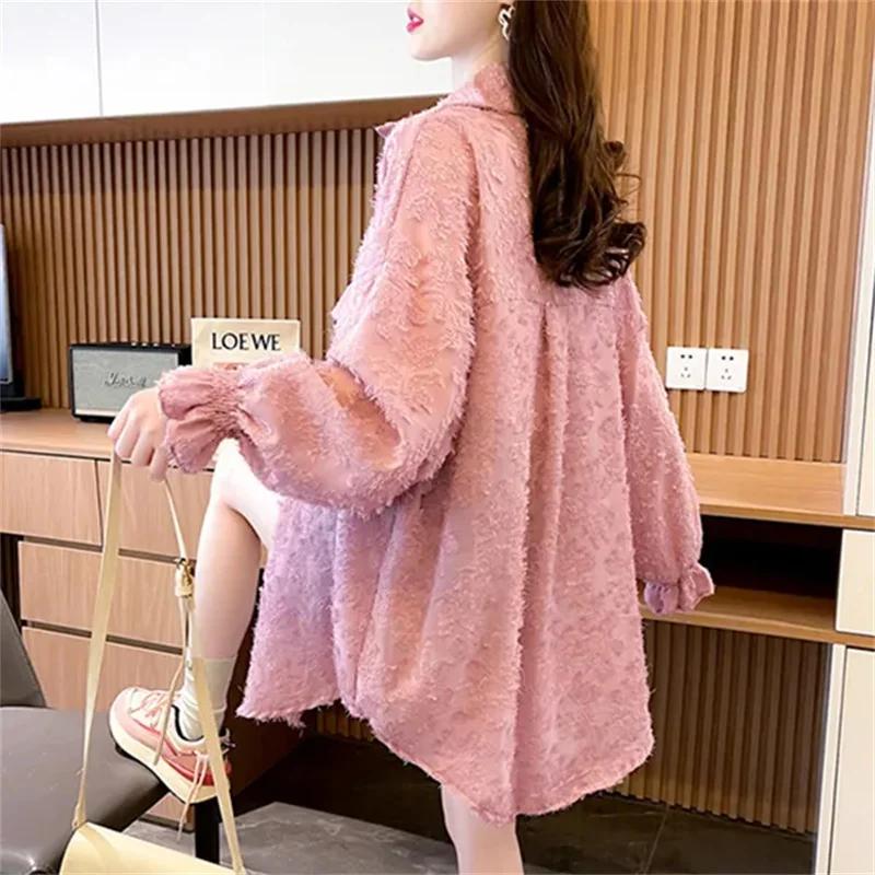 Loose Large Size Lace Sun-Proof Clothes Coat Women New Anti-Ultraviolet Thin Outwear Spring Summer Fashion Sun Protection Jacket