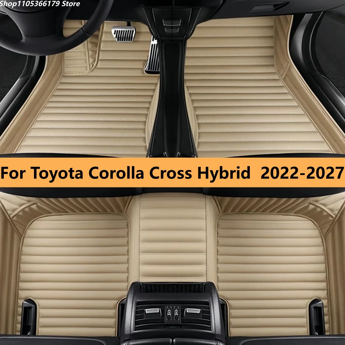 

Автомобильные коврики для Toyota Corolla Cross Hybrid 2022-2027 годов выпуска, полный комплект для переднего и заднего рядов.