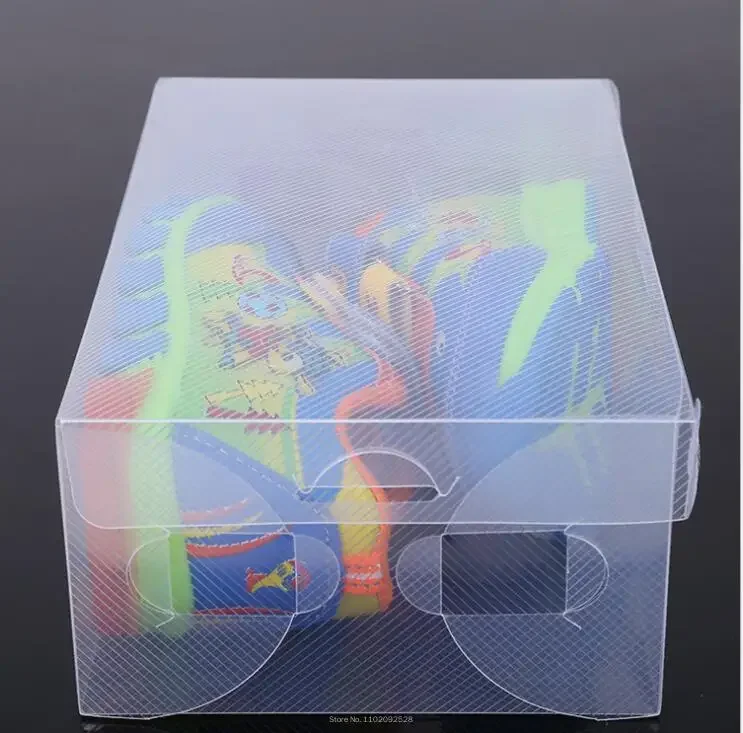 10pcs Transparent Clear Plastic Shoe Box Storage Shoe Boxes Foldable Shoes Case Holder Transparent Shoes Organizer Cases Boxes