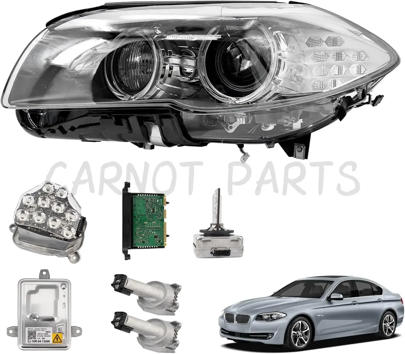 HID Xenon Headlight Assembly for BMW 5 F10 F18 535i 528i 550i 2010-2013 Adaptive AFS W/TMS Control Module/Xenon Ballast/Bulb