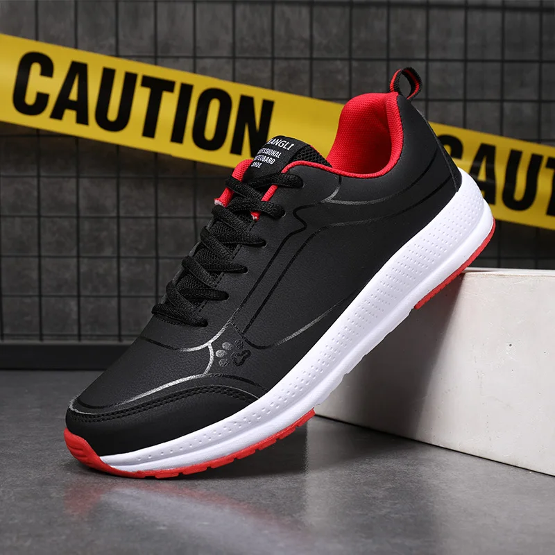 Men's Casual Sports Shoes Leather Waterproof Anti-slip Cushioning Basketball Outdoor Lightweight Breathable Men's Sports Shoes