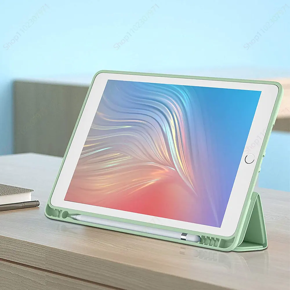 Funda Nieuwe Ipad 9th Generatie Met Potlood Houder Ipad 10.2 Inch Ipad 9 8 7 Trifold Stand Smart Case Voor ipad Air 5th Generatie