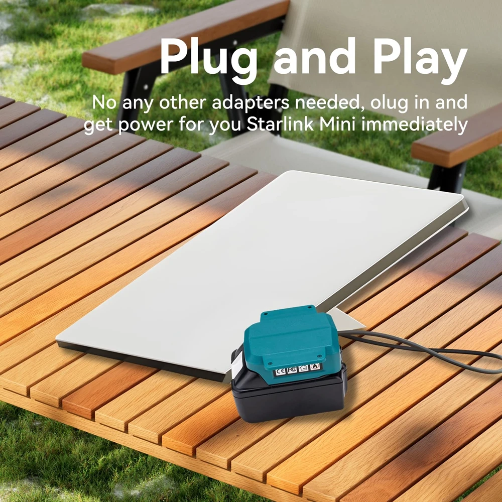 Para Starlink Mini Cable de alimentación CC Compatible con adaptador de cargador de batería Makita 1M Plug-and-Play para Starlink Mini accesorio