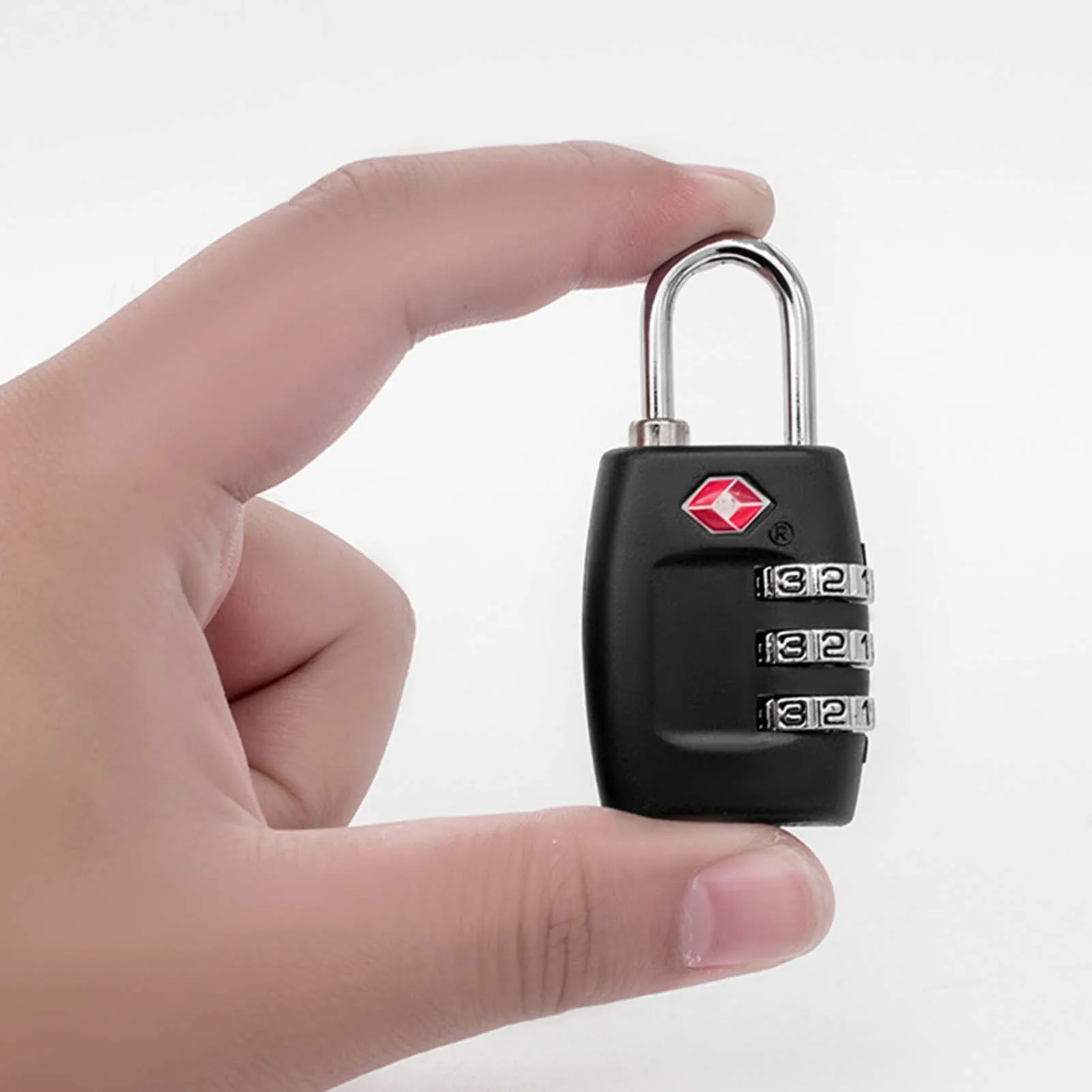 Resettable 3 Digit Combination Padlock Luggage Case Padlock Box Black Lock Coded Lock School Gym Locker Security Protection