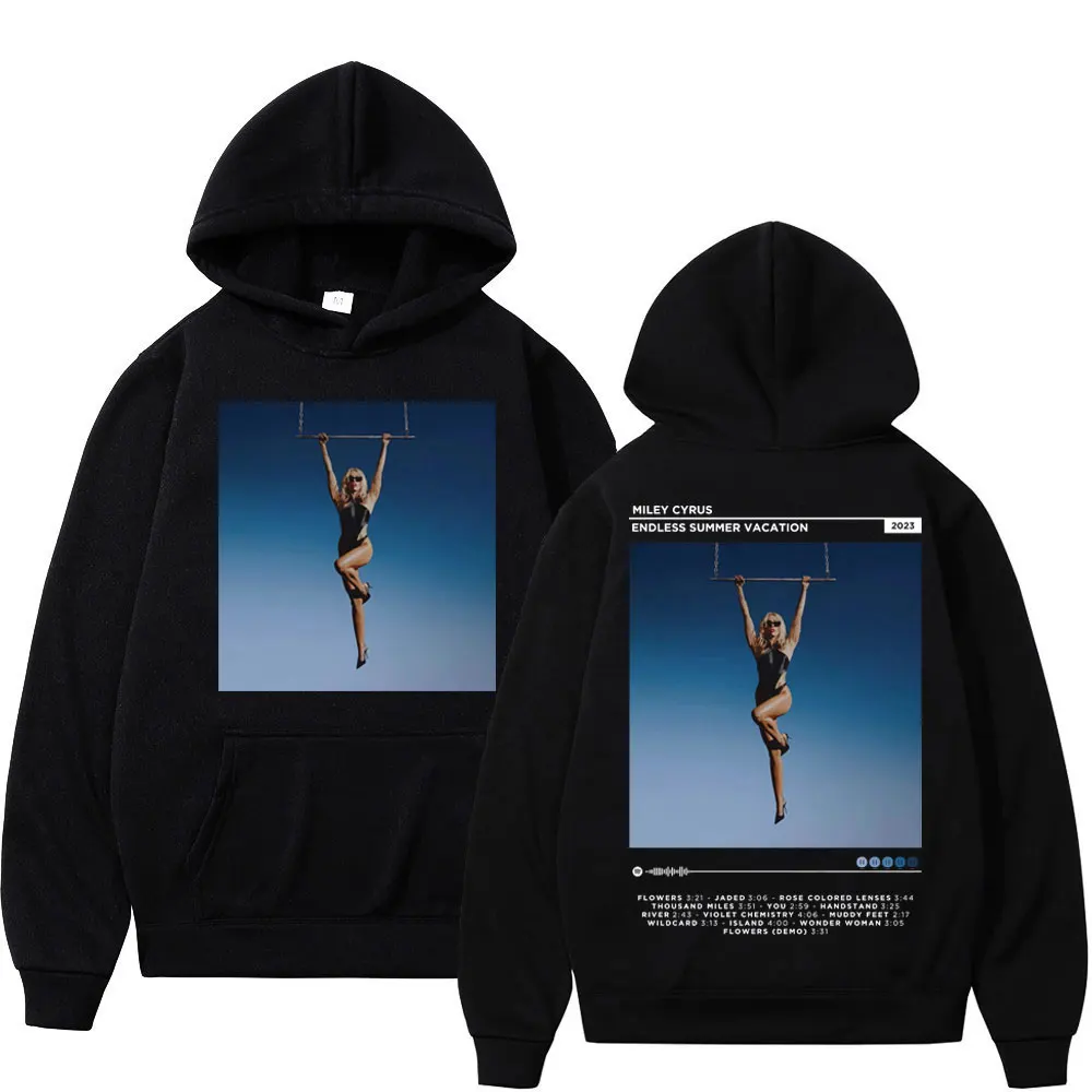 Singer Miley Cyrus Endless Summer Vacation Album Print Hoodie Men Women Casual Fashion Sweatshirts High Quality Fleece Pullovers