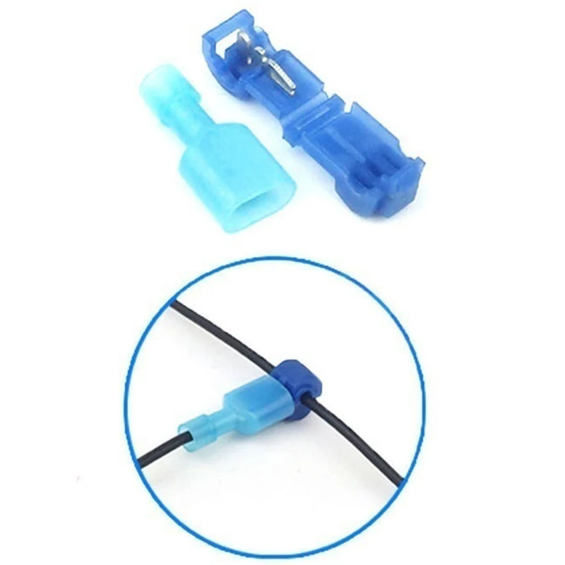 40Pcs/set T-Tap Wire Connector Quick Electrical Cable Connectors Plastic Crimp Terminal Snap Splice Lock Wire Terminal Crimp