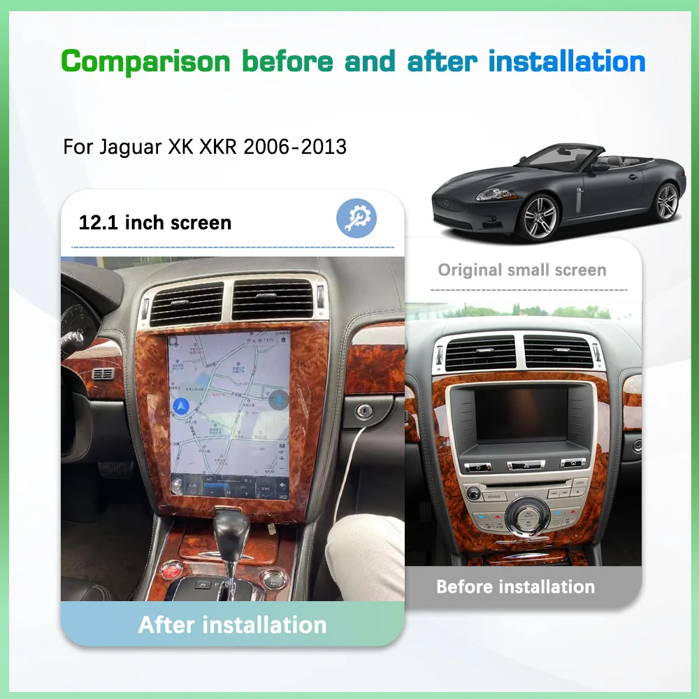 12.1Inch Android13 8Core For Jaguar XK XKR 2006-2013 Car Multimedia Video Player GPS Navigation Auto Radio Carplay 4G 360 camera