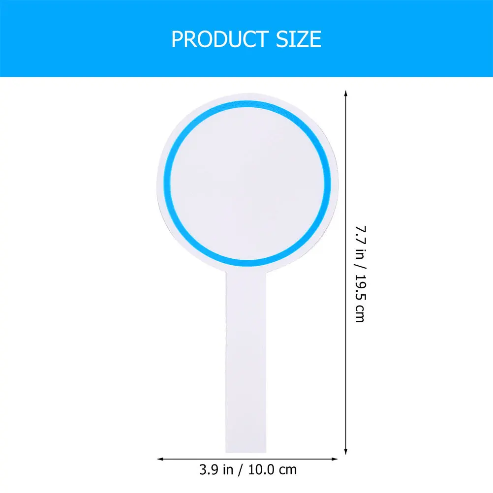 BUTIFULSIC 4pcs White Dry Erase Paddles Foam Board Marker Erasable Score Card Handheld Poster