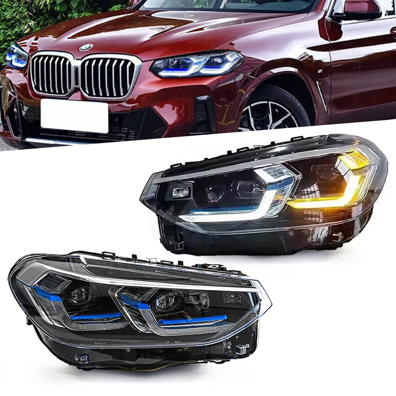 

STLFFor BMWs X3 G01/08 Complete LED Headlights Assembly Upgrade New Condition 6000k Color Temperature Bar Change Necessary