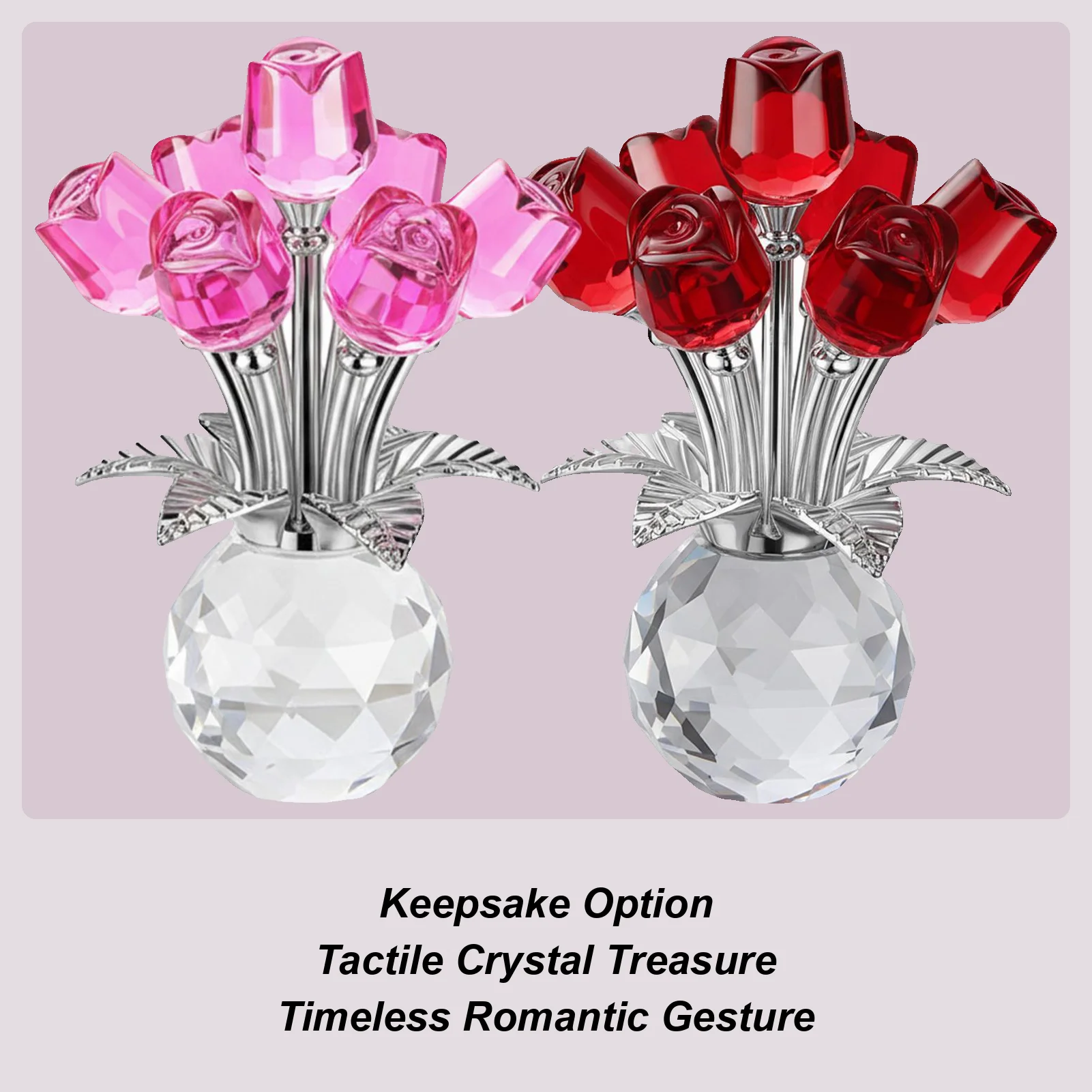 

3D-роспись на стекле: Романтическая стеклянная роза, искусственный цветок, фигурка, подарок на День святого Валентина, украшение для дома и офиса, настольный декор