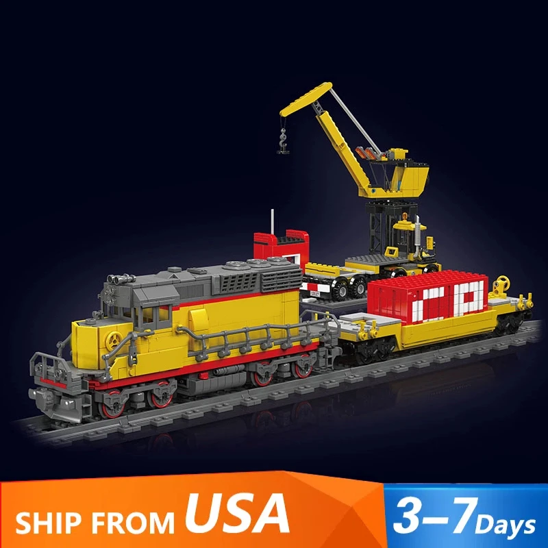 1170PCS Stampo Re 12027 Treno Ferroviario Tecnico Building Blocks Telecomando EMD SD40-2 Locomotiva Diesel Modello di Montaggio giocattoli